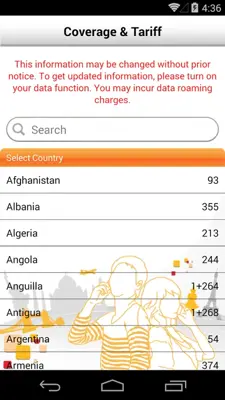 Roaming android App screenshot 1